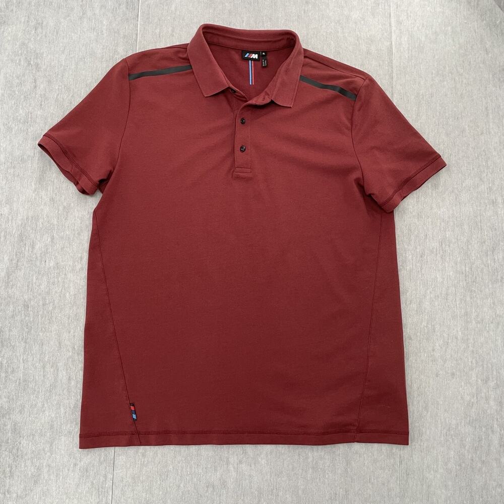 BMW Shirt Adult Extra Large Burgundy Red Polo M3 Logo Made In Turkey Mens XL